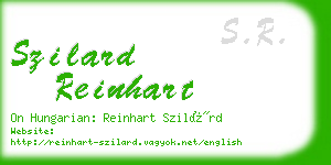 szilard reinhart business card